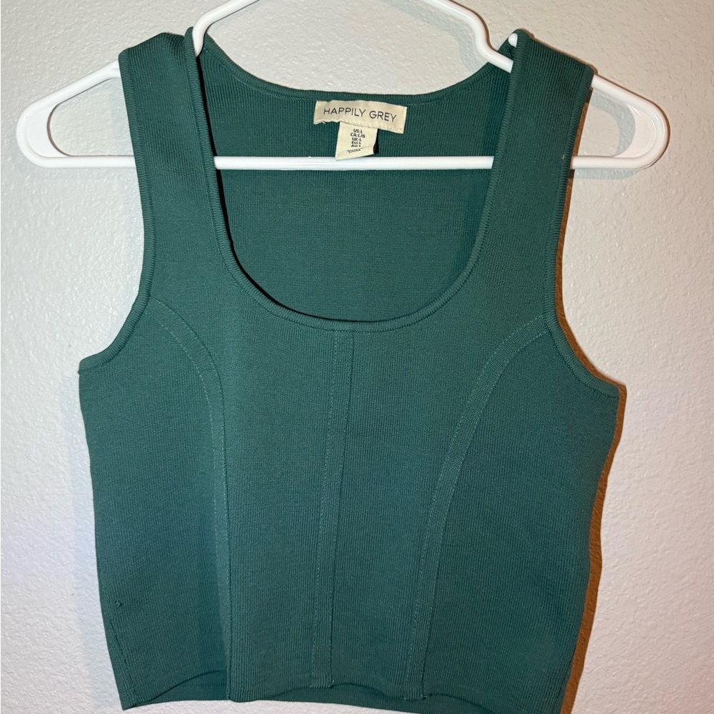 Happily Grey Teal Tank Top